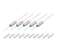 sourcing map 5 Pcs Metal Temperature Thermal Fuse SF167 167C 332.6F 10A 250V Cutoff Thermal Fuse with 10 Pcs BN1.25 Bare Terminal Butt Connector