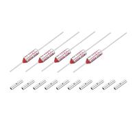 sourcing map 5 Pcs Metal Temperature Thermal Fuse SF172 172C 341.6F 10A 250V Cutoff Thermal Fuse with 10 Pcs BN1.25 Bare Terminal Butt Connector