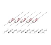 sourcing map 5 Pcs Metal Temperature Thermal Fuse SF192 192C 377.6F 10A 250V Cutoff Thermal Fuse with 10 Pcs BN1.25 Bare Terminal Butt Connector