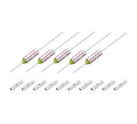 sourcing map 5 Pcs Metal Temperature Thermal Fuse SF216 216C 420.8F 10A 250V Cutoff Thermal Fuse with 10 Pcs BN1.25 Bare Terminal Butt Connector