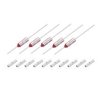 sourcing map 5 Pcs Metal Temperature Thermal Fuse SF260 260C 500F 10A 250V Cutoff Thermal Fuse with 10 Pcs BN1.25 Bare Terminal Butt Connector