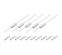 sourcing map 5 Pcs Metal Temperature Thermal Fuse SF77 77C 170.6F 10A 250V Cutoff Thermal Fuse with 10 Pcs BN1.25 Bare Terminal Butt Connector
