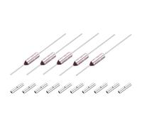 sourcing map 5 Pcs Metal Temperature Thermal Fuse SF99 99C 210.2F 10A 250V Cutoff Thermal Fuse with 10 Pcs BN1.25 Bare Terminal Butt Connector