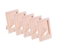 sourcing map 5 Pcs Mini Picture Frames 2.4 x 3.6 Inch Rectangle Small Picture Photo Frame Holder for Tabletop Display Photos Paintings Landscape Posters Artwork, Pink