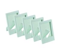sourcing map 5 Pcs Mini Picture Frames 2.4 x 3.6 Inch Rectangle Small Picture Photo Frame Holder for Tabletop Display Photos Paintings Landscape Posters Artwork, Light Green