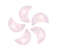 sourcing map 5 Pcs Moon Crystal Worry Stone, 0.5 Inch Length Natural Rose Quartz Moon Gemstone Bulk, Carved Pocket Stones for Meditation Balancing Pendant Decor
