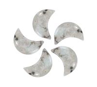 sourcing map 5 Pcs Moon Crystal Worry Stone, 0.5 Inch Length Natural Tianshan Blue Moon Gemstone Bulk, Carved Pocket Stones for Meditation Balancing Pendant Decor