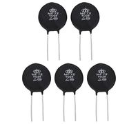 sourcing map 5 Pcs NTC 5D-25 5 Ohm MF72 Power Direct Heat Type Negative Temperature Coefficient Thermistor Temperature Sensors