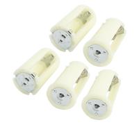 sourcing map 5 Pcs Parallel Connection 3x 1.5V AA Battery Holder Case Box White