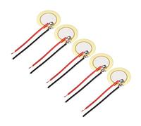 sourcing map 5 Pcs Piezo Discs 15mm Acoustic Pickup Transducer Microphone Trigger Element Drum Guitar