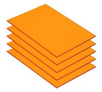 sourcing map 5 Pcs PMMA Acrylic Sheets Colored Transparent 7 x 5Inch Orange Acrylic Sheets for DIY Projects, Art, Crafting, Laser Cutting & Engraving