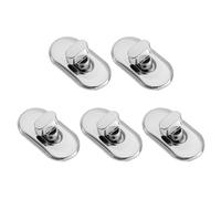 sourcing map 5 Pcs Purse Turn Clasps, Twist Lock Fastener Metal Button Closure Clip for DIY Hardware Bags Luggage Handbag Wallet Crafts, Silver