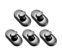 sourcing map 5 Pcs Purse Turn Clasps, Twist Lock Fastener Metal Button Closure Clip for DIY Hardware Bags Luggage Handbag Wallet Crafts, Dark Silver