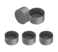 sourcing map 5 Pcs PVC Pipe End Cap Fitting, 90mm/3.54" ID Furniture Grade Pipe End Cap Plug Adapter Pipe Plug Socket Fittings for Sewer Drain Pipe Connections, DIY Garden Shelf, Grey