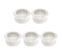 sourcing map 5 Pcs PVC Reducer Bushing G2 Male Thread to G1-1/2 Female Thread Coupling Connectors PVC Pipe Reducer Adapter Fitting for Pipe Connecting Plumbing System, White