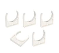 sourcing map 5 Pcs PVC Water Pipe Clamps Clips, 75mm ID U-Shaped Water Pipe Buckles Pipe Tubing Clamps Pipe Support Holder for 2.5" Water Pipe Tubing Hose TV Trays Hanger Support Tubing, White