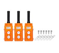 sourcing map 5 Pcs Rain Proof Hoist Crane Push Button Switch, Up Down Switch Pendant Control Station Momentary COB-61, 2 Way Orange