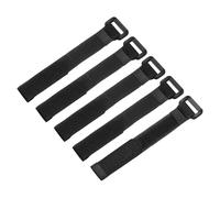 sourcing map 5 Pcs Reusable Battery Tie Down Straps 25mm x 20cm Nylon Multipurpose Battery Hold Down Adjustable Cinch Strap Hook Loop Fastening Tie for Quadcopters FPV RC Drone Boat Car, Black