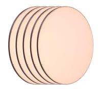 sourcing map 5 Pcs Round Copper Plate, 80mm (3.15") Dia 1.5mm(0.06") Thickness T2 Pure Copper Plates for Crafts, DIY, Electrical Repairs, Industrial Use