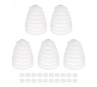 sourcing map 5 Pcs Rubber Drill Dust Cover Collector, for Electric Hammer Impact Drill Ash Bowl, Device Tool Accessories, White
