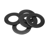 sourcing map 5 Pcs SAE 1-1/2" Black Flat Washers, 45# Steel SAE Metal Washer for Screws and Bolts (ASTM F436)
