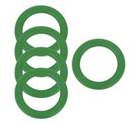 sourcing map 5 Pcs Silicone Bead Ring, 65mm Round Silicone Bead Loop Bulk Focal Beads with 2 Hole Silicone Pendant for DIY Keychains Necklaces Lanyards Hanging Ornaments, Light Green