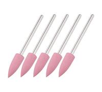 sourcing map 5 Pcs Silicone Rubber Grinding Buffing Wheels 180 Grits 6mm Dia Pointed Polishing Head for Electric Rotary Tool