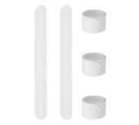sourcing map 5 Pcs Silicone Slap Bracelets Bulk, Snap Wristbands Bracelets Multicolor Bands Wraps for Party Favors, Classroom Reward, DIY Painting Crafts, White