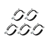 sourcing map 5 Pcs Split Ring Pipe Hanger 4-15/16" (125mm) Galvanized Steel Sheet Wall Ceiling Mount Adjustable Pipe Bracket Clamp for Plumbing HVAC (M8,M10)