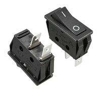 sourcing map 5 Pcs SPST On Off Black Snap in Boat Rocker Switch AC 250V/16A 125V/16A