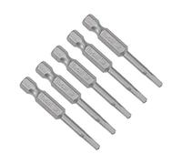 sourcing map 5 Pcs SQ1 Magnetic Square Head Screwdriver Bits, 1/4 Inch Hex Shank 2-inch Length S2 Power Tools Square Drive Screwdriver