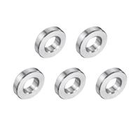 sourcing map 5 Pcs Stainless Steel Spacer 1/4" Bore x 1/2" OD x 1/8" Length Screw Bushing Plain Finish Round Metal Spacer for M12 Screws Bolts and Rods