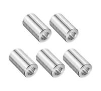sourcing map 5 Pcs Stainless Steel Spacer 1/4" Bore x 1/2" OD x 3/4" Length Screw Bushing Plain Finish Round Metal Spacer for M12 Screws Bolts and Rods