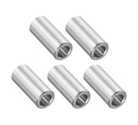 sourcing map 5 Pcs Stainless Steel Spacer 5/16" Bore x 1/2" OD x 15/16" Length Screw Bushing Plain Finish Round Metal Spacer for M12 Screws Bolts and Rods