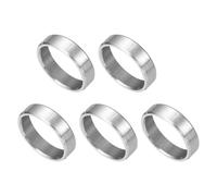 sourcing map 5 Pcs Stainless Steel Spacers, 10mm ID x 12mm OD x 3mmL 304 Stainless Steel Bushing Screw Standoff Unthreaded Round Spacer for 3/8" or M10 Screws Bolts Nuts