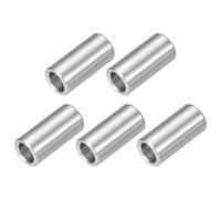 sourcing map 5 Pcs Stainless Steel Spacers, 8mm ID x 12mm OD x 25mmL 304 Stainless Steel Bushing Screw Standoff Unthreaded Round Spacer for 5/16" or M8 Screws Bolts Nuts