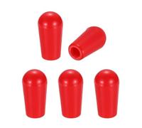 sourcing map 5 Pcs Switch Tip Knob for Electric Guitar, 8/32" Thread 5-Way 3-Way Toggle Switch Cap, Durable Replacement Parts for Import Style Electric Guitar, Red