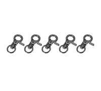 sourcing map 5 Pcs Swivel Lanyard Snap Hook, 1.22" x 0.7" Zinc Alloy Trigger Snap Hooks Metal Lobster Claw Clasp Swivel Trigger Clips for Leather Crafts Purses Camera Straps, Light Black