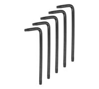 sourcing map 5 Pcs T10 Security Anti Tamper Proof Torx Star Key Bit 2.3" Long Arm L-Shaped Torx Hex Key Wrench 6 Points Spanner Carbon Steel Hand Tool for Automotive Home Repairs, Black