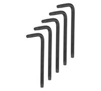 sourcing map 5 Pcs T15 Security Anti Tamper Proof Torx Star Key Bit 2.2" Long Arm L-Shaped Torx Hex Key Wrench 6 Points Spanner Carbon Steel Hand Tool for Automotive Home Repairs, Black