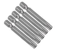 sourcing map 5 Pcs T40 Magnetic Torx Screwdriver Bits, 1/4 Inch Hex Shank 2-inch Length S2 Security Tamper Proof Screw Driver Kit Tools