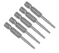 sourcing map 5 Pcs T8 Magnetic Torx Screwdriver Bits, 1/4 Inch Hex Shank 2-inch Length S2 Power Tool