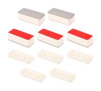 sourcing map 5 Pcs Toilet Seat Bumper Kit, 25mm Thickness Bidet Bumpers Pads Rubber Square Seat Spacer Replacement with Strong Adhesive for Toilet Cover