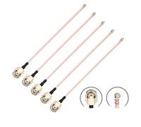 sourcing map 5 Pcs U.F.L1 to RP-SMA Male Coax Cable, 4''/10cm SMA Male to IPX MHF1 RG178 Coaxial Cable for Wireless Routers Antenna Mini PCI Wi-Fi Radios