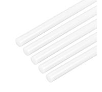 sourcing map 5 Pcs White Plastic Rod 10 x 500mm ABS Styrene Round Stick Round Solid Bar DIY Model for DIY Toys Building Making Architectural Model Making