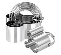 sourcing map 5 Pieces Mouse Biscuit Cutter Set Stainless Steel Cookies Dough Cutter Tool with Handle for Kitchen Baking Cake