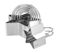 sourcing map 5 Pieces Star Shaped Biscuit Cutter Set Stainless Steel Cookies Dough Cutter Tool with Handle for Kitchen Baking Cake