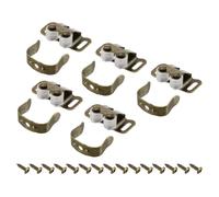 sourcing map 5 Set Cabinet Door Catch, Cabinet Latch Lock Metal with Screw for Cupboard Kitchen Closet Wardrobe Door, Bronze