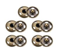 sourcing map 5 Set Sew-on Snap Buttons 12mm Metal Snap Fastener Buttons Fastener Press-Stud Clasps for Closure Purse Handbag Clothes Sewing Craft, Bronze