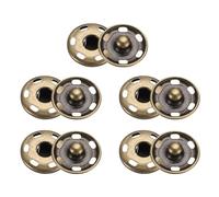 sourcing map 5 Set Sew-on Snap Buttons 19mm Metal Snap Fastener Buttons Fastener Press-Stud Clasps for Closure Purse Handbag Clothes Sewing Craft, Bronze